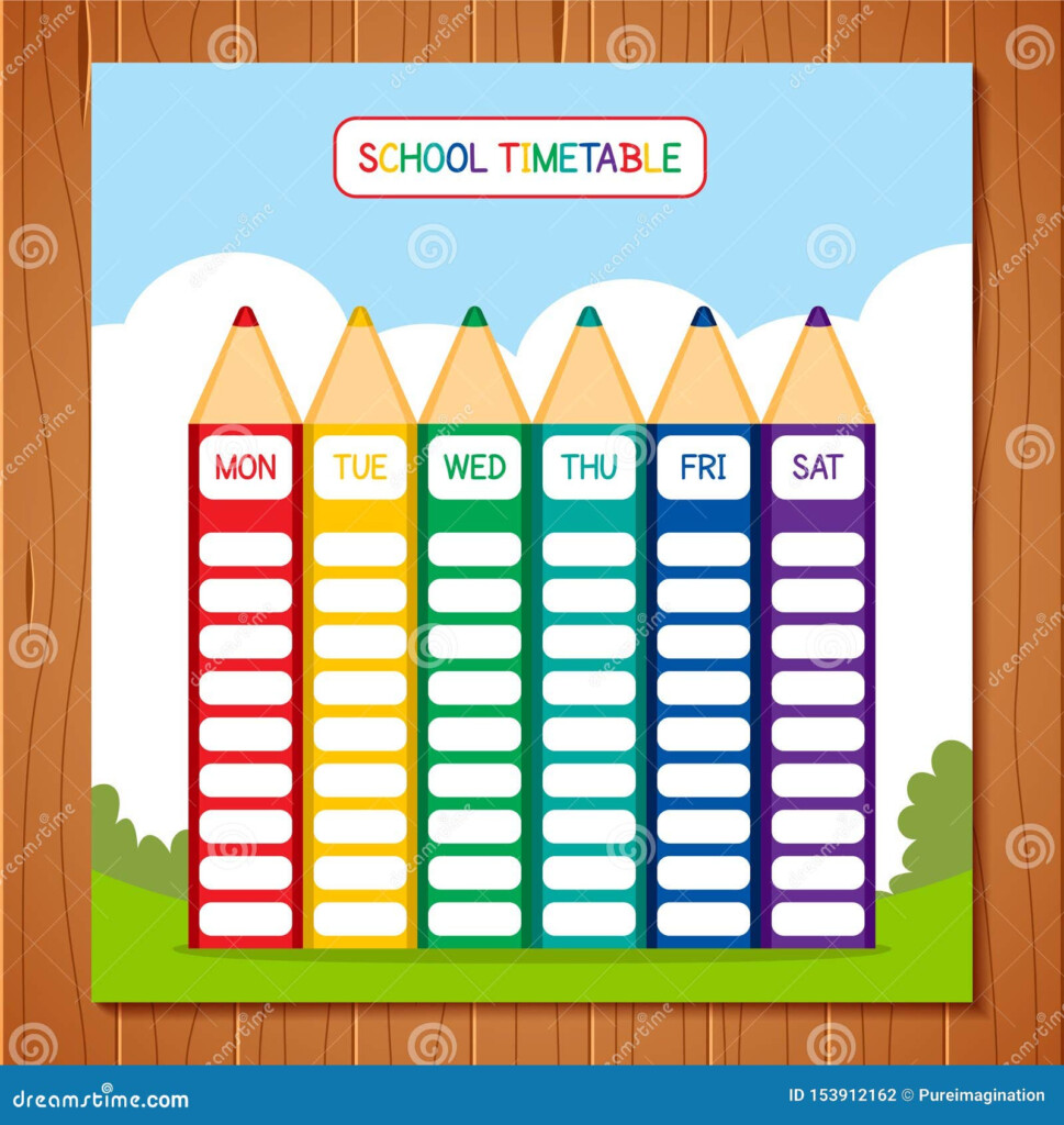 Class Timetable Chart Format Of Creative Time Table Design Templates 