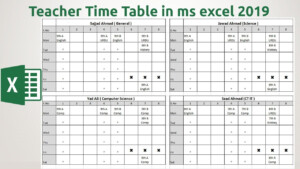 How To Create Time Table In Excel Printable Online