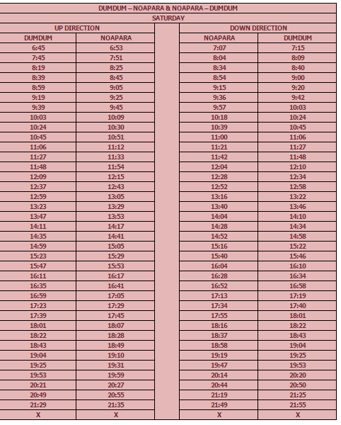 Kolkata Metro Railway Train Time Table IRCTC NEWS