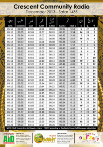 Namaz Time Table Chart Printable Printable Graphics