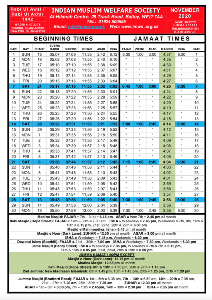 Namaz Timetable Createasl