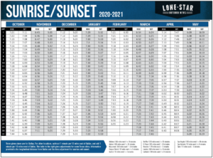 Odnr Sunrise Sunset Table 2024 Rina Veriee