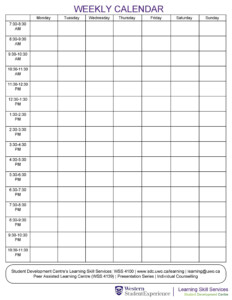 Printable Hourly Schedule Template Images And Photos Finder