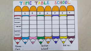 School Time Table Design Beautiful Time Table Design For Class