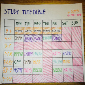 Study Time Table To Make Sure That You re Revising Each Of Your