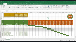 TECH 005 Create A Quick And Simple Time Line Gantt Chart In Excel