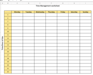 Time Management Chart With Examples PDF Download