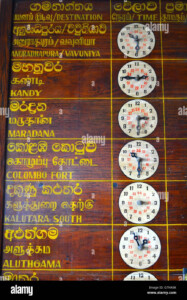 Train Timetable Board At Maradana Railway Station In Colombo Sri Lanka